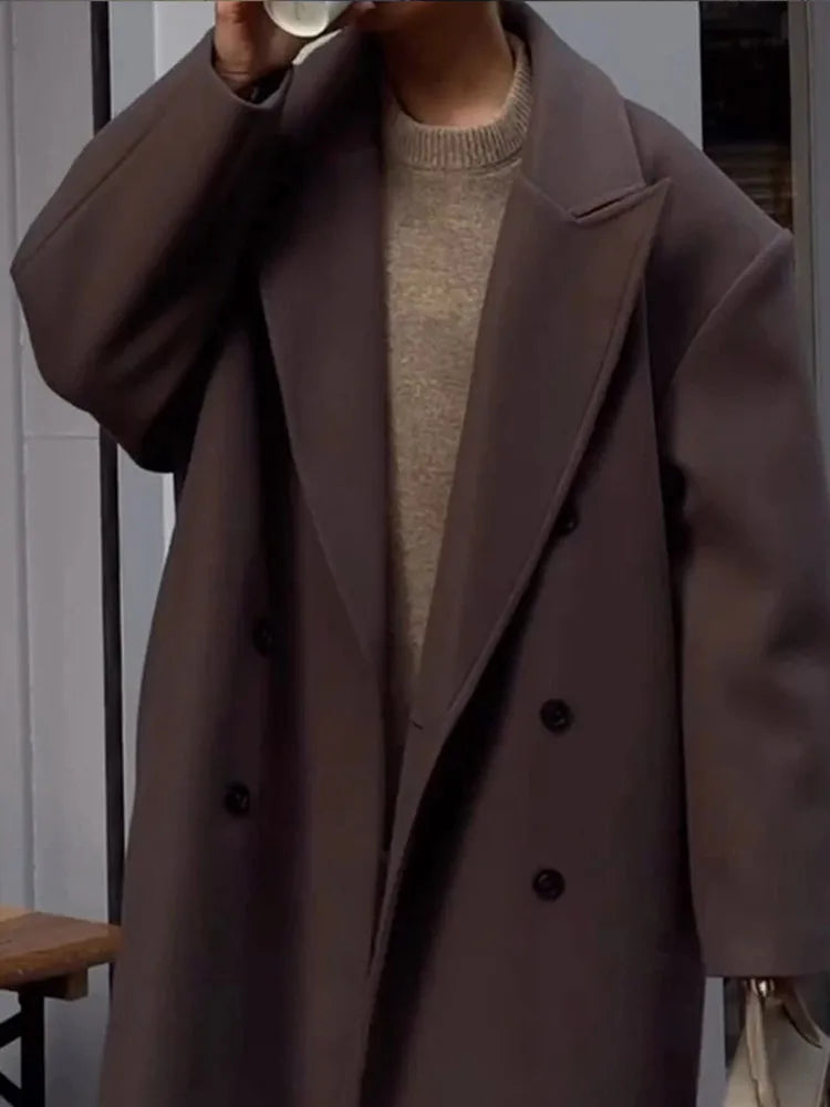 Women's Oversized Double-Breasted Coat | Effortless Everyday Layering