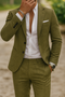 Men's Linen Style Suit | 9 Colours Up to 5XL