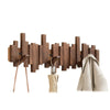 Piano-Style Wall Coat Rack | Walnut Wood Design