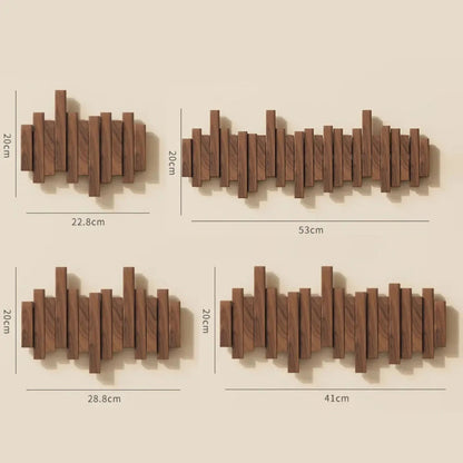 Piano-Style Wall Coat Rack | Walnut Wood Design