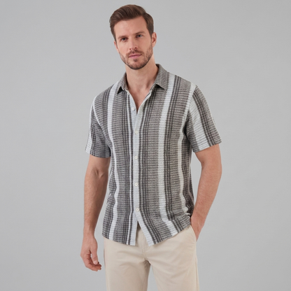 Men's Striped Short Sleeve Shirt