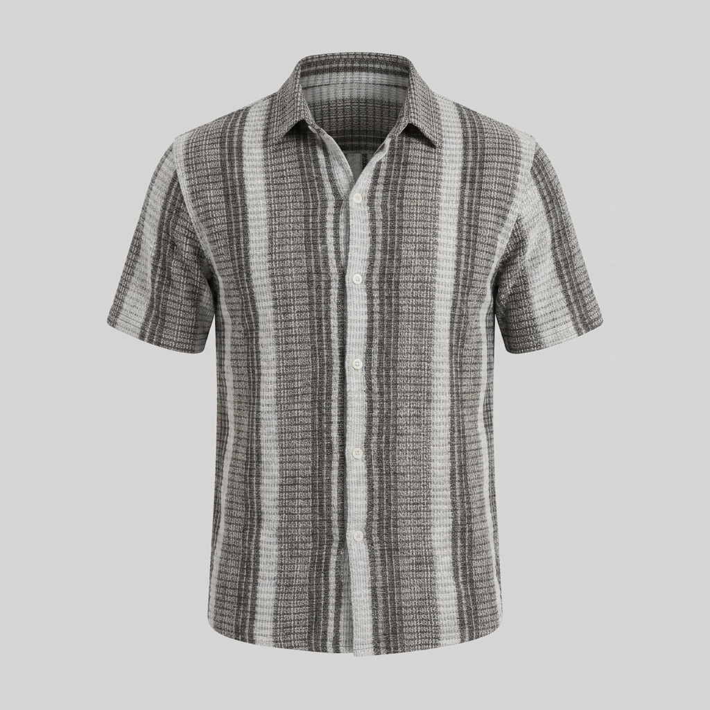 Men's Striped Short Sleeve Shirt