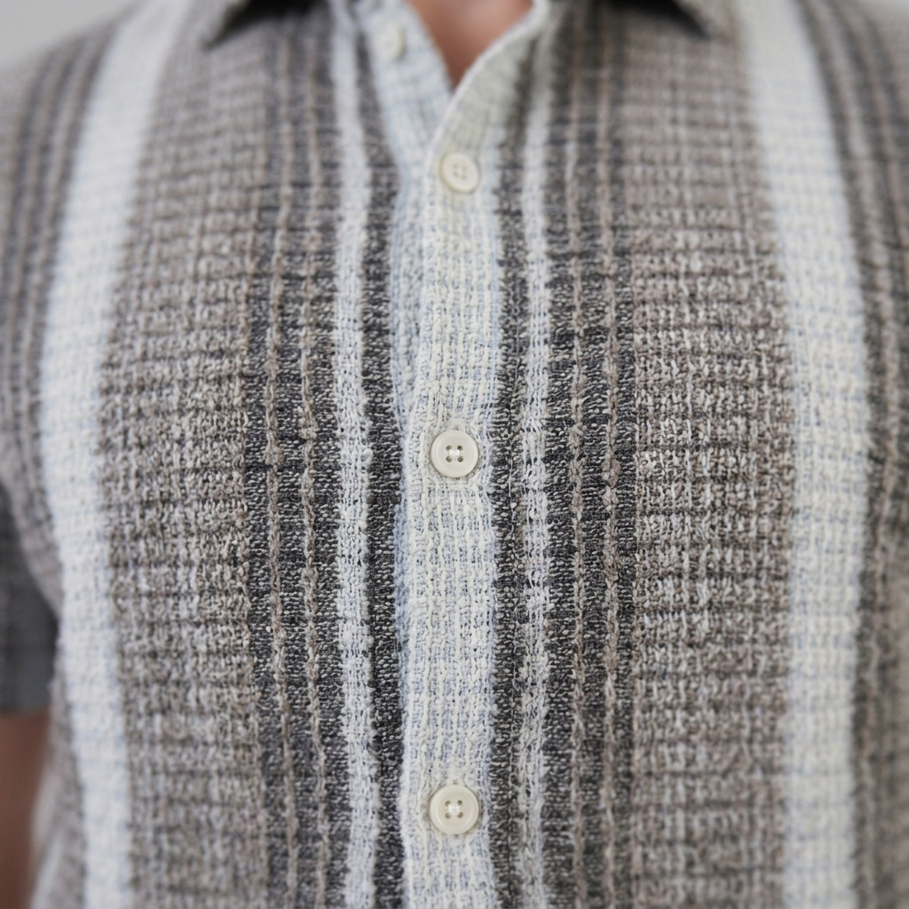 Men's Striped Short Sleeve Shirt