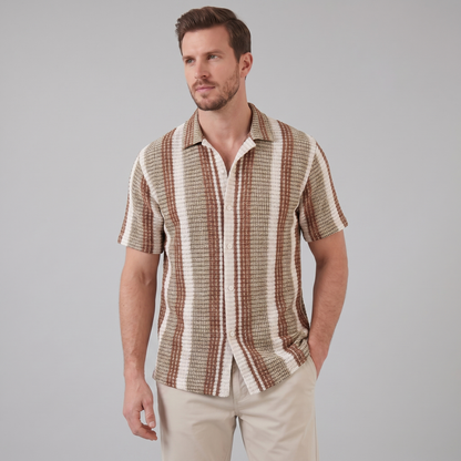 Men's Striped Short Sleeve Shirt