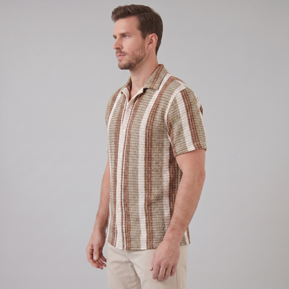 Men's Striped Short Sleeve Shirt
