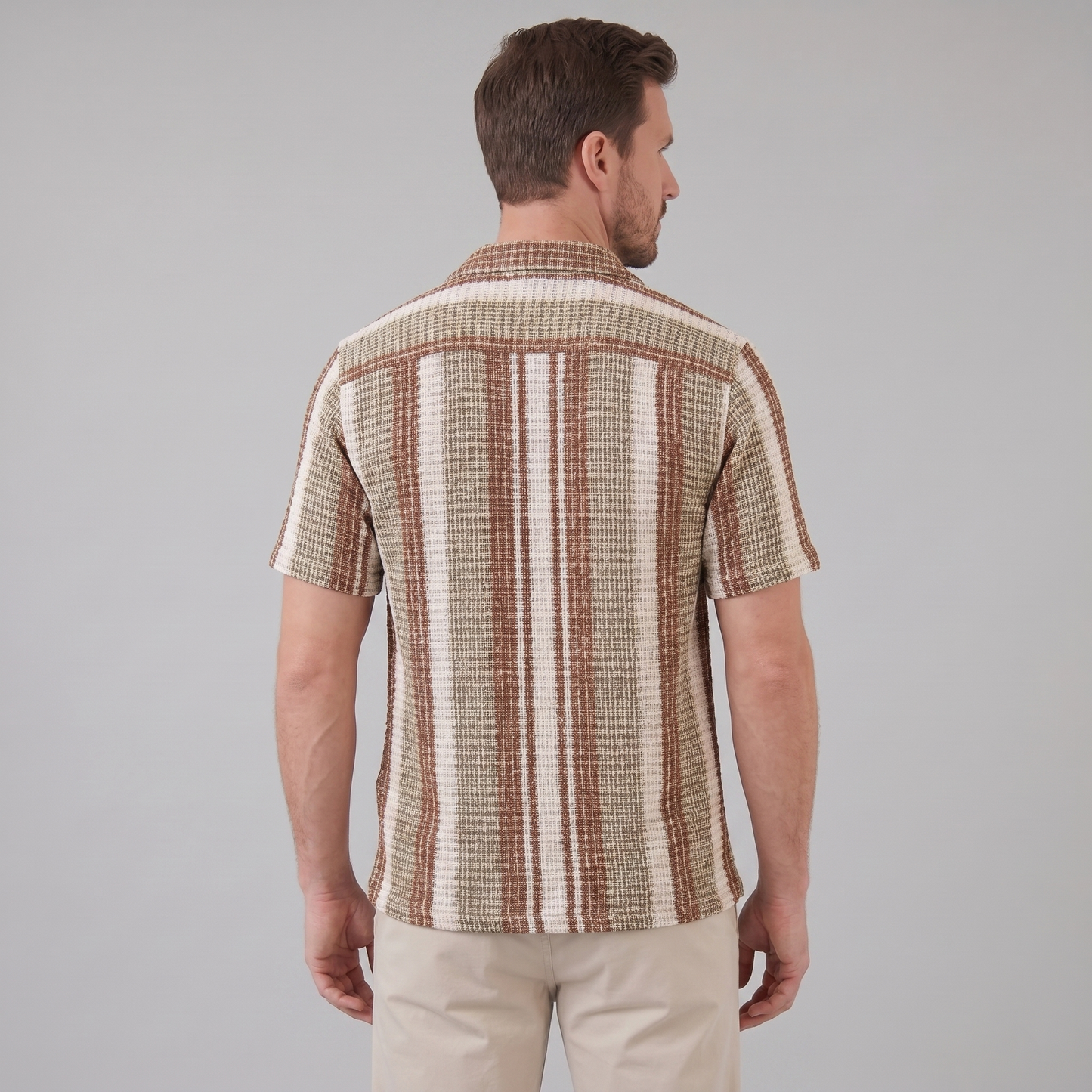 Men's Striped Short Sleeve Shirt