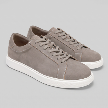 Men's Suede Style Low Sneakers | Minimalist Clean Design