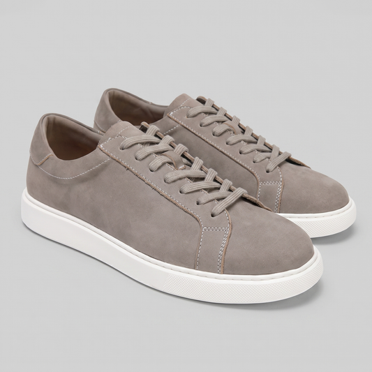 Men's Suede Style Low Sneakers | Minimalist Clean Design