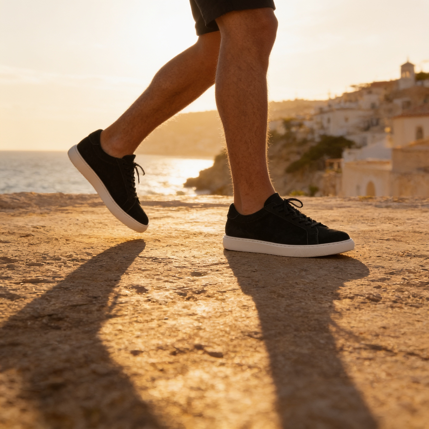 Men's Suede Style Low Sneakers | Minimalist Clean Design
