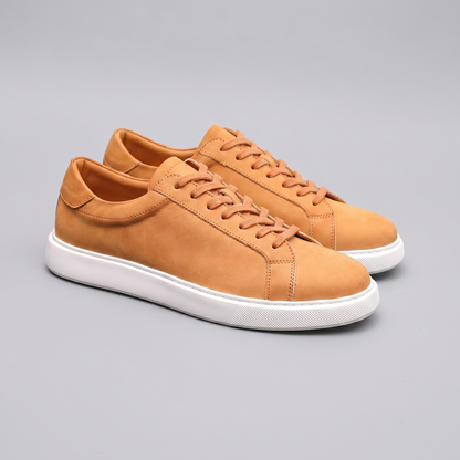 Men's Suede Style Low Sneakers | Minimalist Clean Design