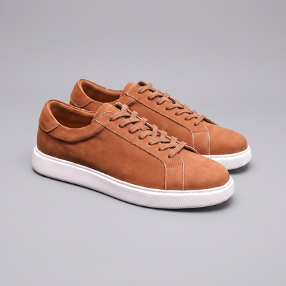 Men's Suede Style Low Sneakers | Minimalist Clean Design