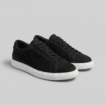 Men's Suede Style Low Sneakers | Minimalist Clean Design
