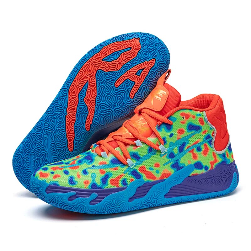 Men's High-Top Basketball Sneakers | Non-Slip Sport Shoes