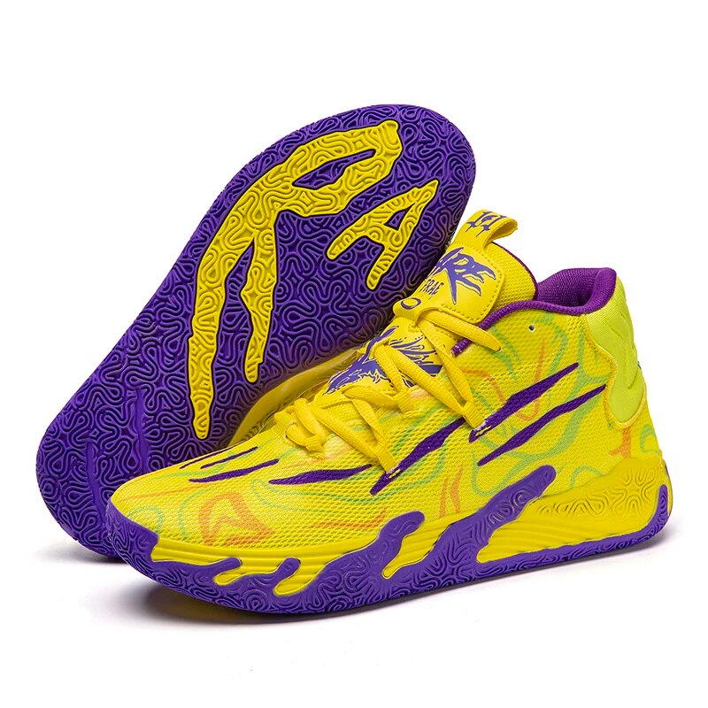 Men's High-Top Basketball Sneakers | Non-Slip Sport Shoes