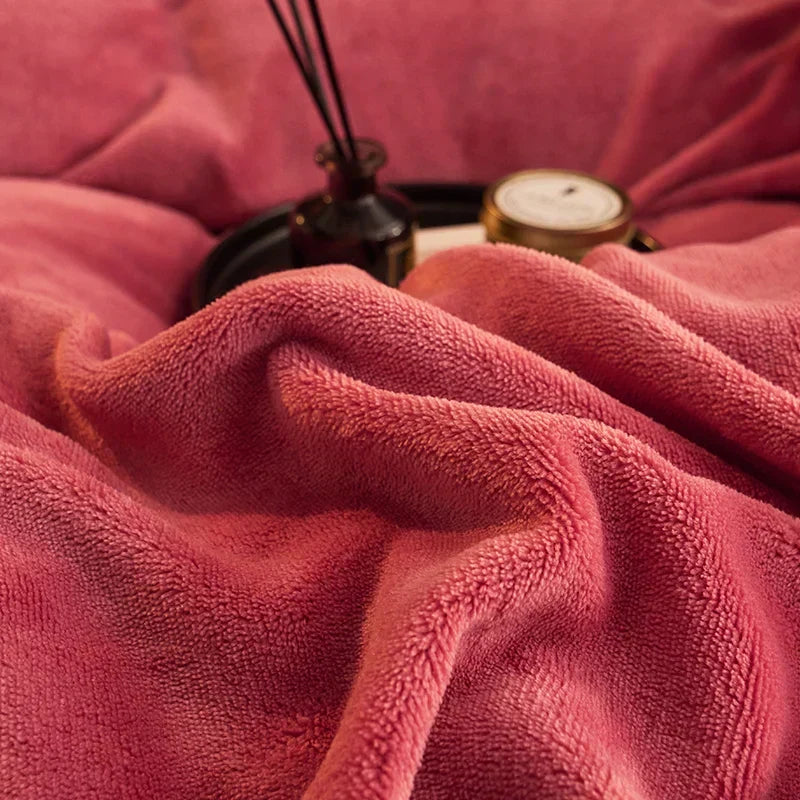 Velvet Style Fleece Duvet Cover Set | Cozy Bedroom Upgrade