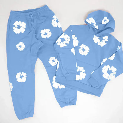 Unisex Floral Print Tracksuit Set
