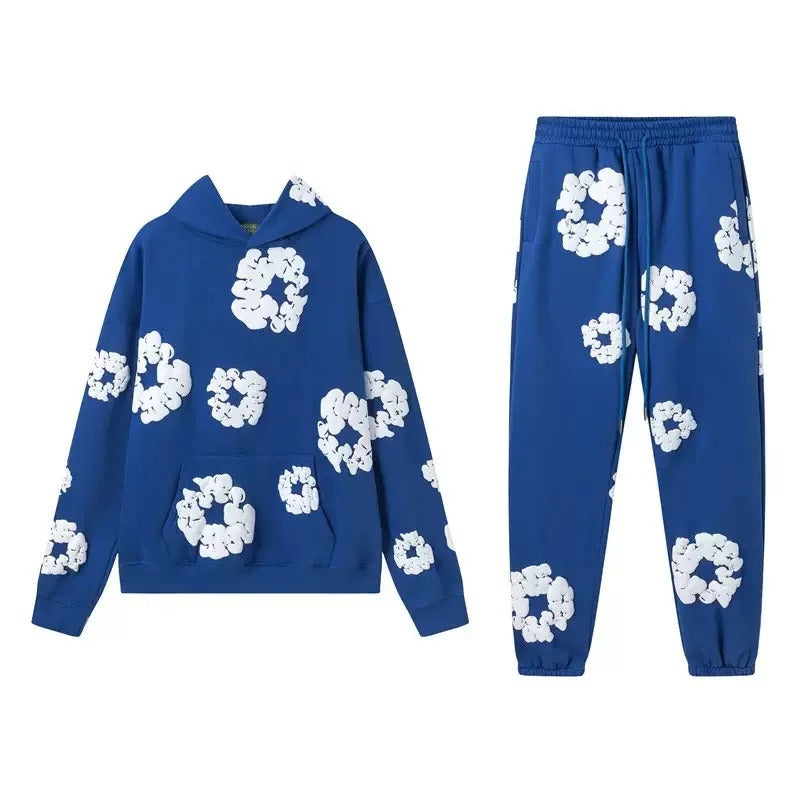 Unisex Floral Print Tracksuit Set