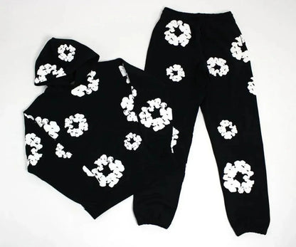 Unisex Floral Print Tracksuit Set