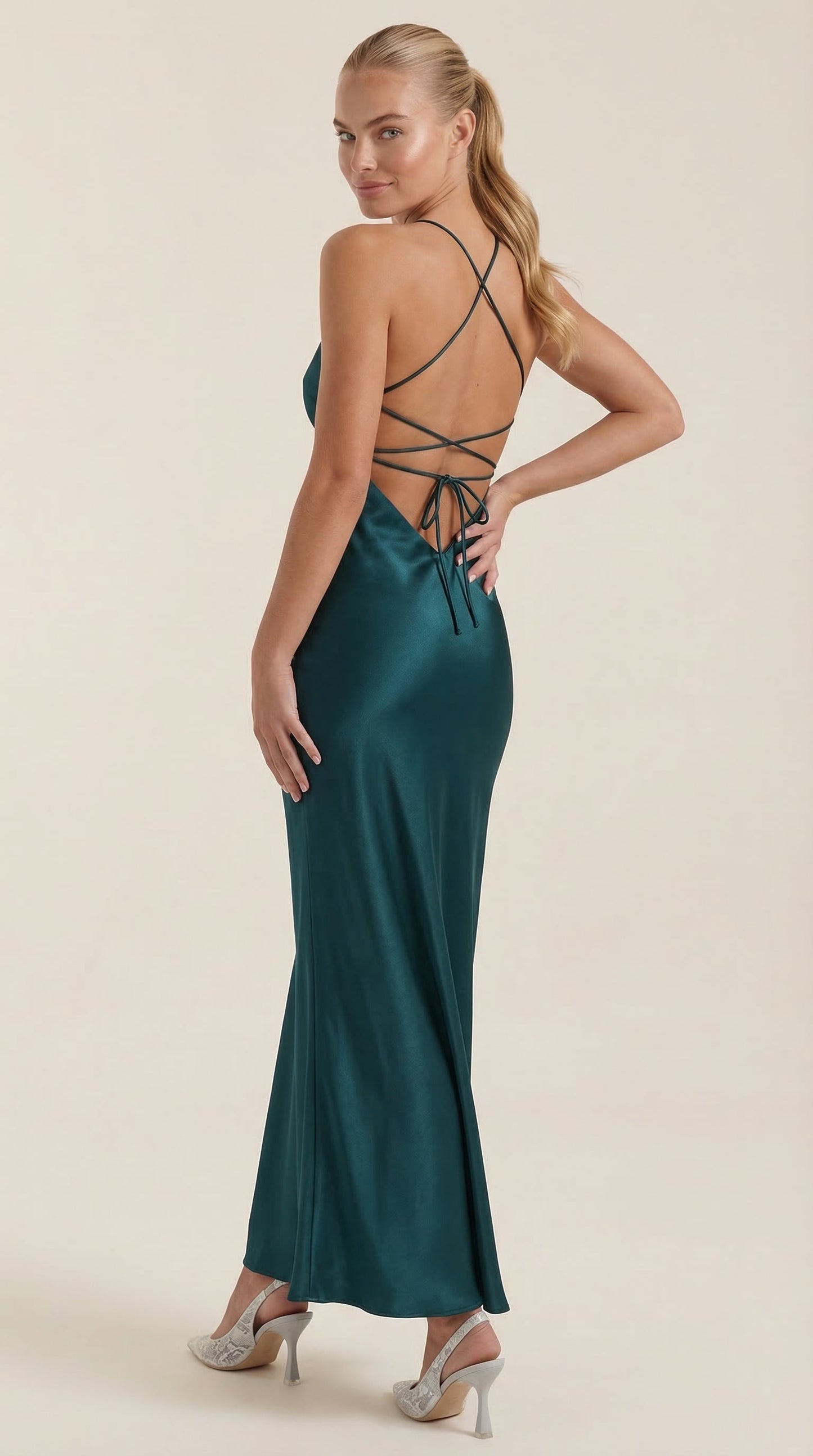 Women's V-Neck Maxi Dress | Elegant Evening Occasion Wear