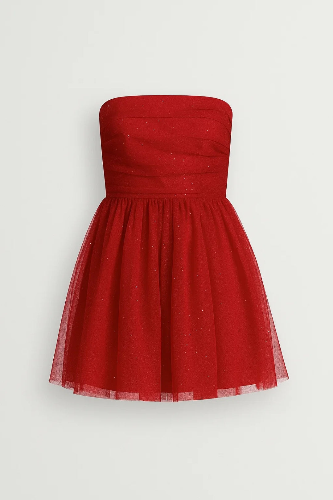 Women's Strapless Tulle Mini Dress