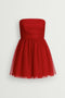 Women's Strapless Tulle Mini Dress
