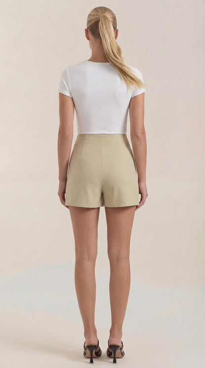 Women's High Waist Side Slit Mini Skirt