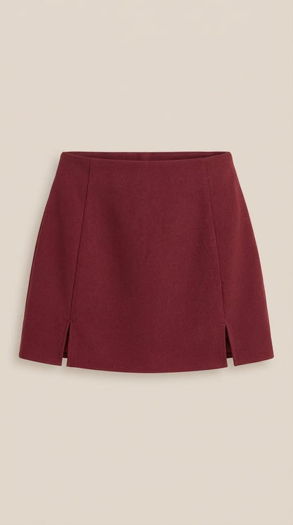 Women's High Waist Mini Skirt | Side Slit Summer Casual