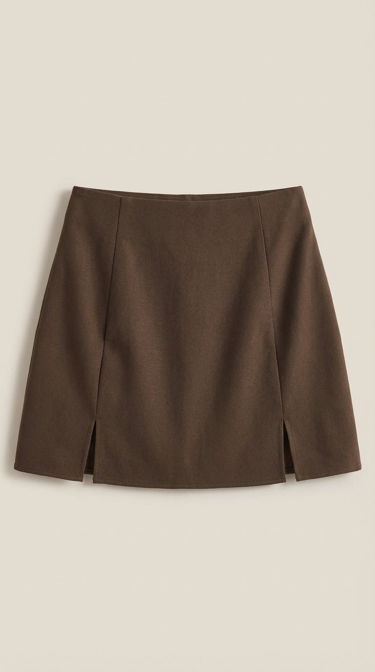 Women's High Waist Side Slit Mini Skirt