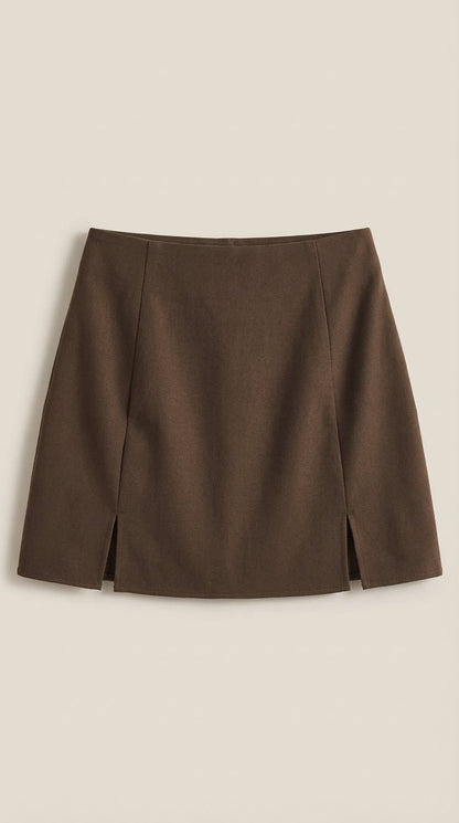 Women's High Waist Mini Skirt | Side Slit Summer Casual
