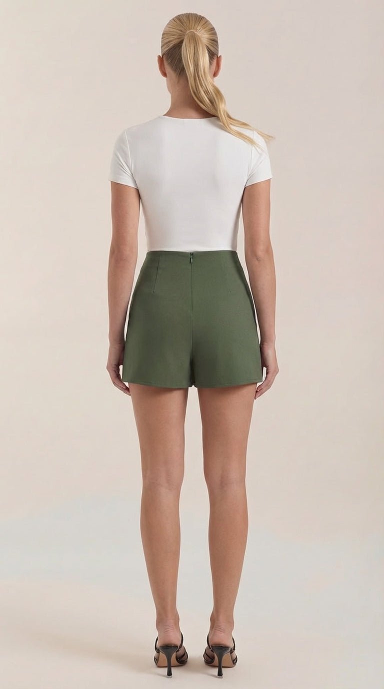 Women's High Waist Side Slit Mini Skirt
