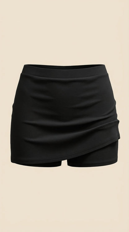 Women's Asymmetric Wrap Mini Skirt
