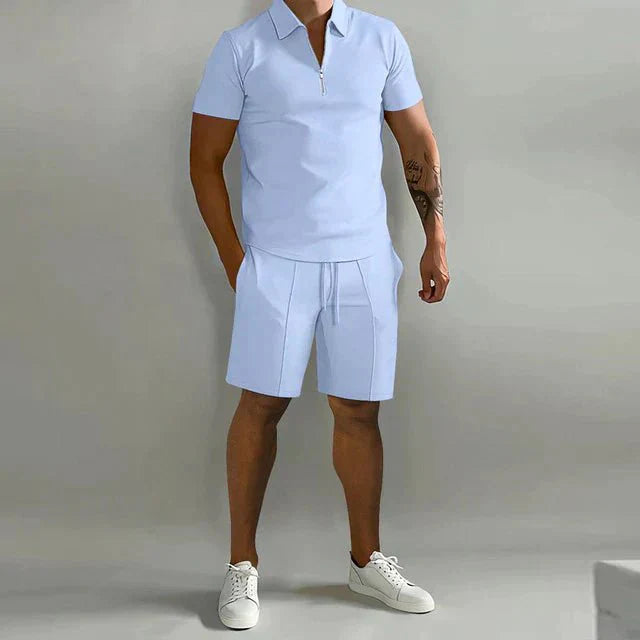 Men's Polo & Shorts Set | Smart Casual Summer Outfit