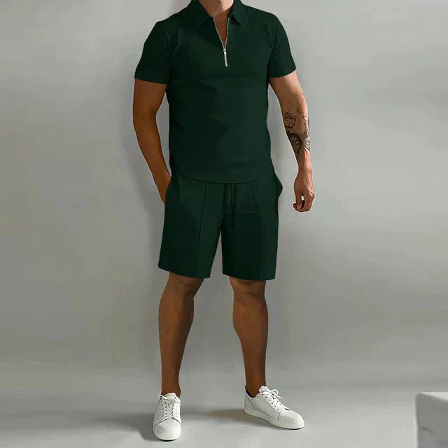 Men's Polo & Shorts Set | Smart Casual Summer Outfit