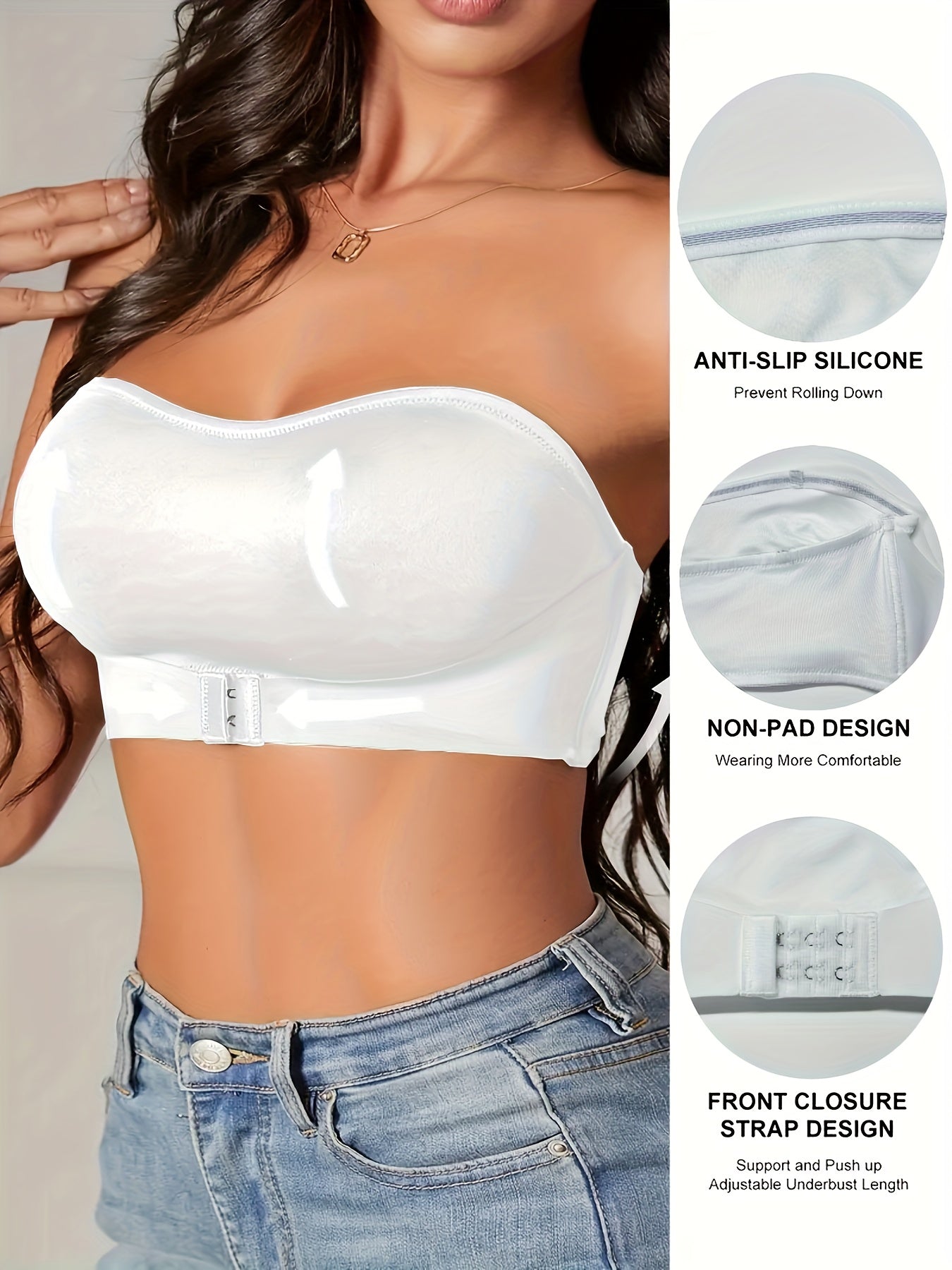 Women's Bandeau Sports Bra | Seamless Non-Slip Sporty Fit