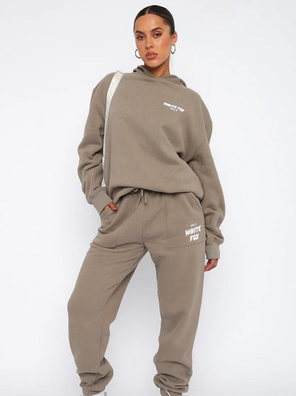 Women's Two-Piece Tracksuit Set | Casual Hoodie Loungewear Style