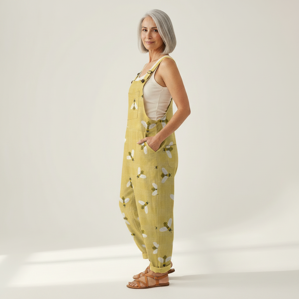 Women's Printed Wide-Leg Jumpsuit | Relaxed Comfort Fit