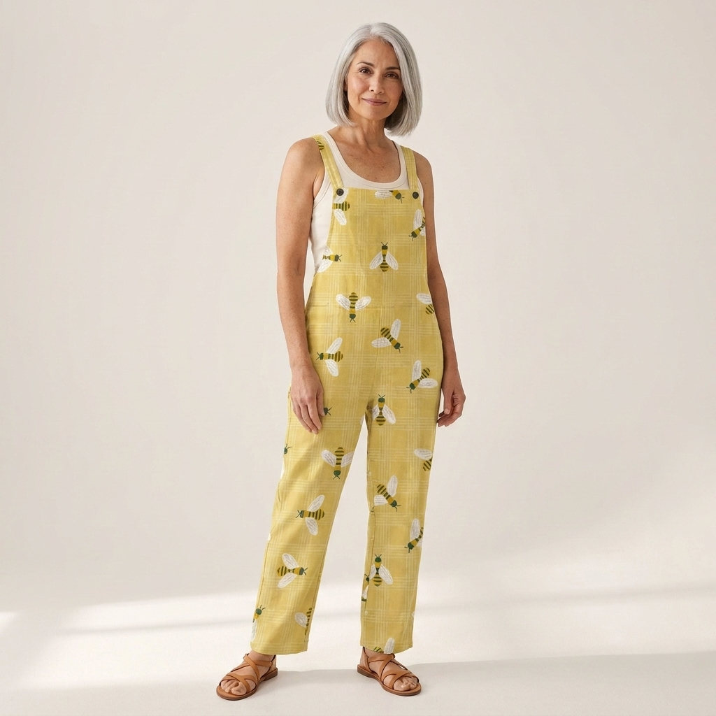 Women's Printed Wide-Leg Jumpsuit | Relaxed Comfort Fit