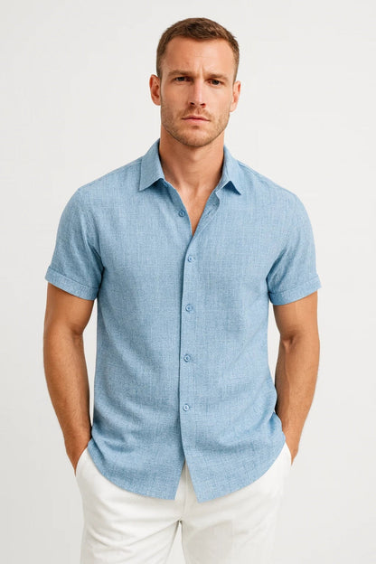 Men's Short Sleeve Shirt | Classic Collar Summer Essential