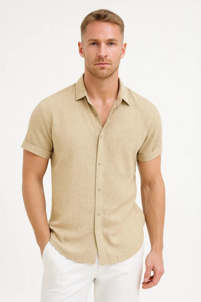 Men's Short Sleeve Shirt | Classic Collar Summer Essential