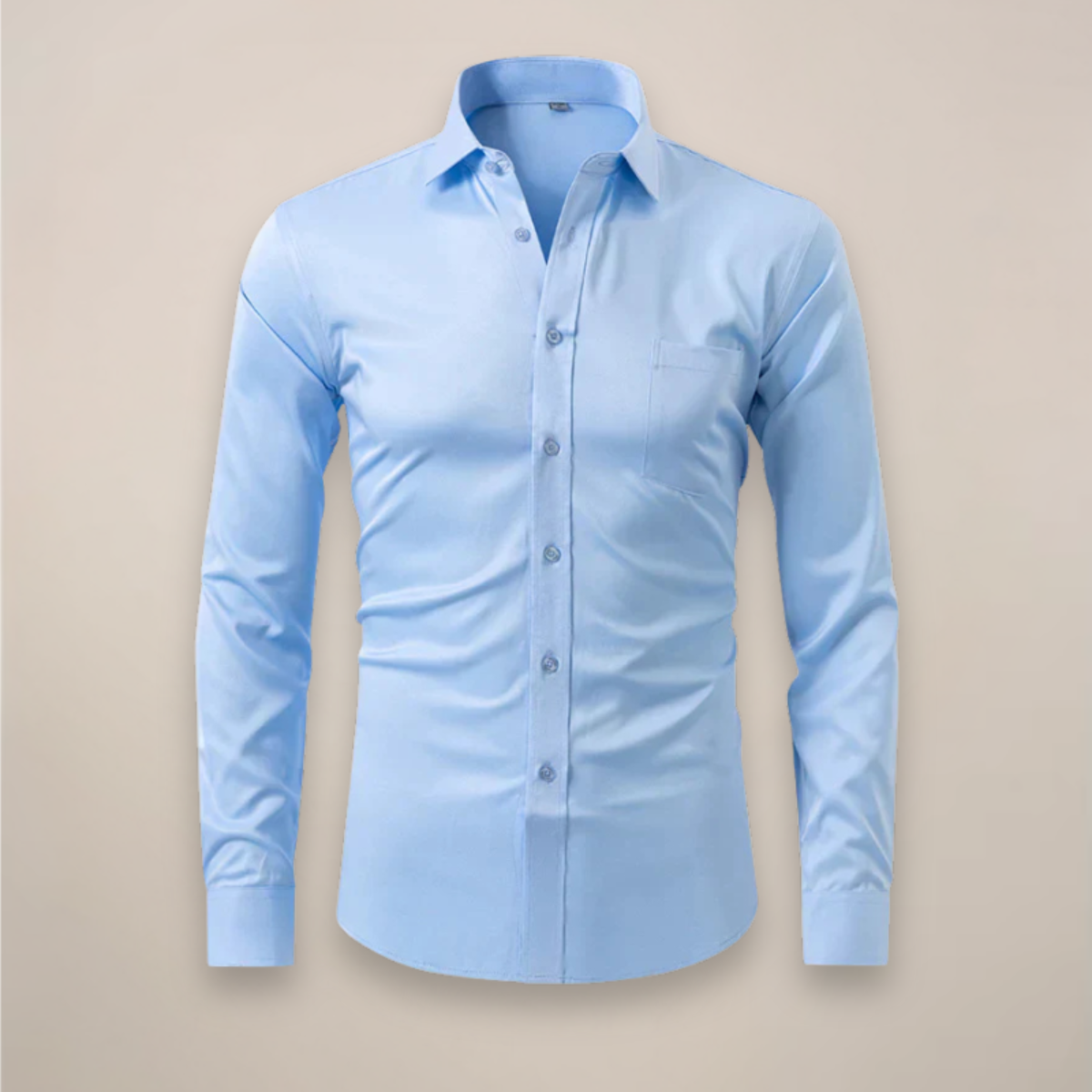 Men's Wrinkle-Free Dress Shirt | Structured Fit Long Sleeve