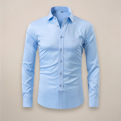 Men's Wrinkle-Free Dress Shirt | Structured Fit Long Sleeve