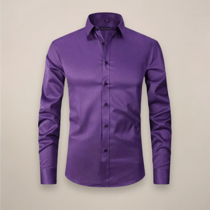Men's Wrinkle-Free Dress Shirt | Structured Fit Long Sleeve