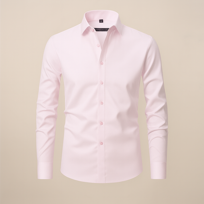 Men's Wrinkle-Free Dress Shirt | Structured Fit Long Sleeve
