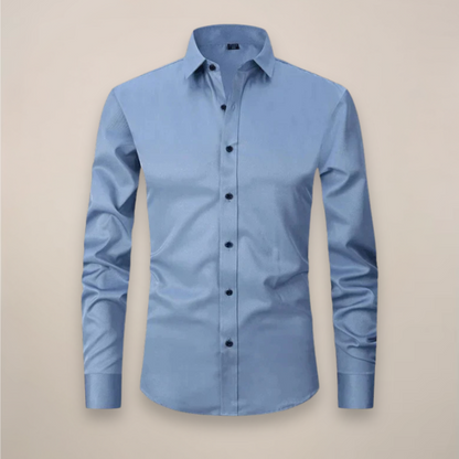 Men's Wrinkle-Free Dress Shirt | Structured Fit Long Sleeve