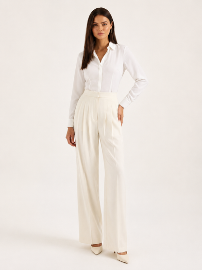 Women's Pleated Wide Leg Trousers