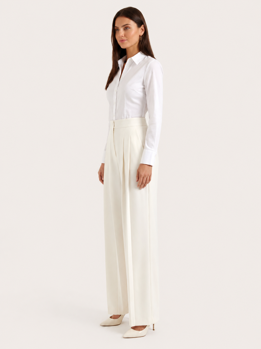Women's Pleated Wide Leg Trousers