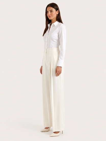 Women's Pleated Wide Leg Trousers