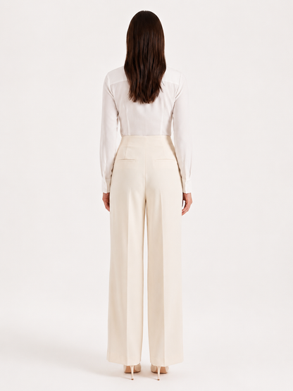 Women's Pleated Wide Leg Trousers
