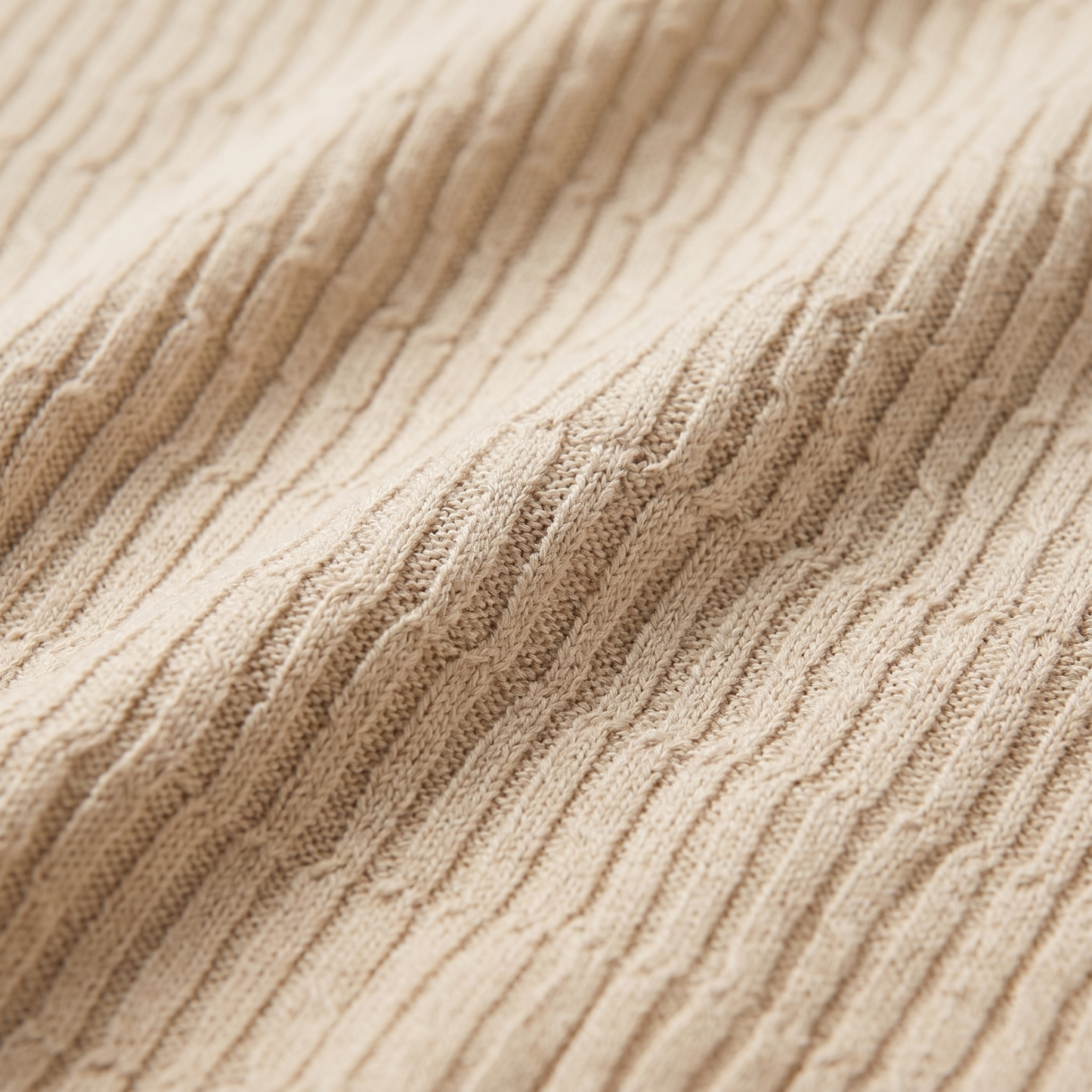 Men's Cable Knit Short Sleeve Polo