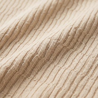 Men's Cable Knit Short Sleeve Polo